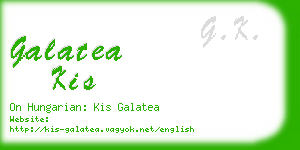 galatea kis business card